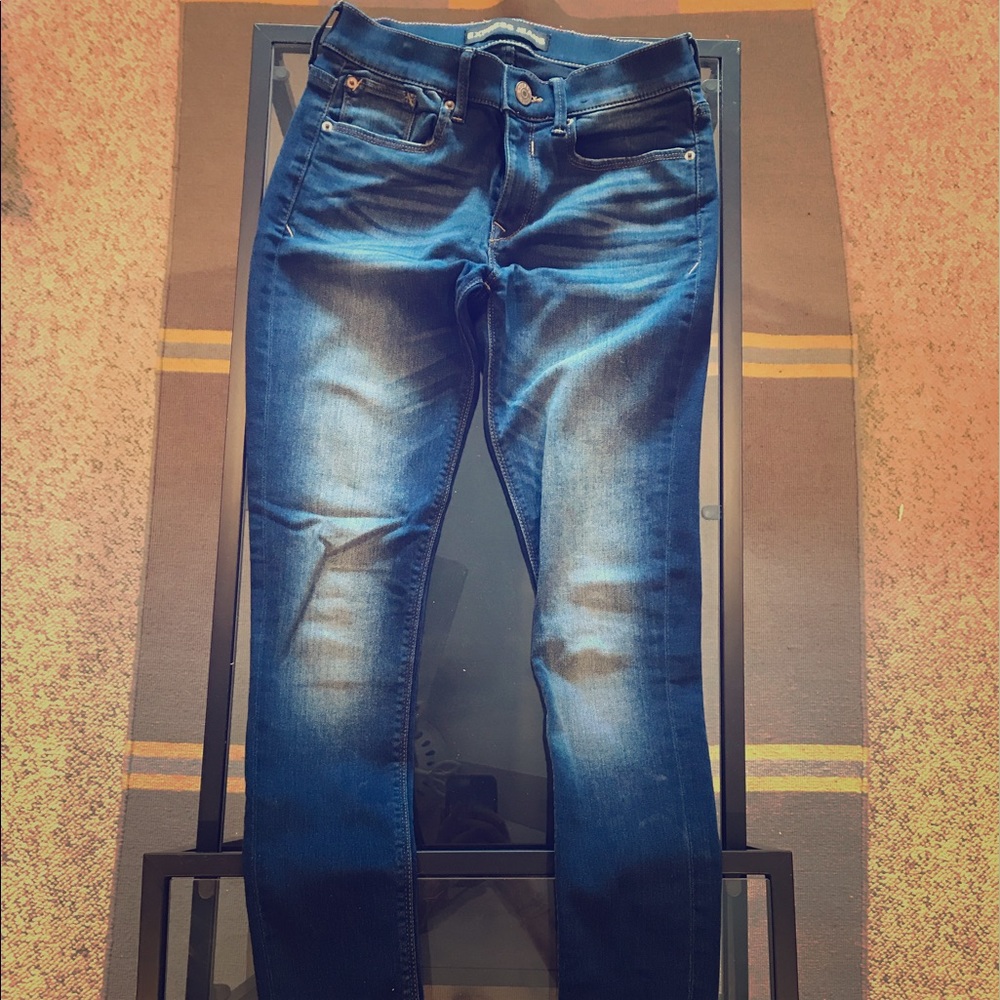 Express mid-rise light washed jeans